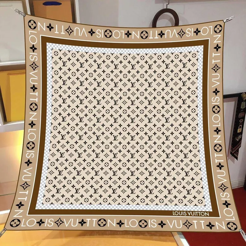 İthal Bej LV Classic Twill İpek Eşarp