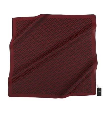 İthal Bordo F Desen Yün İpek Eşarp · Bordo