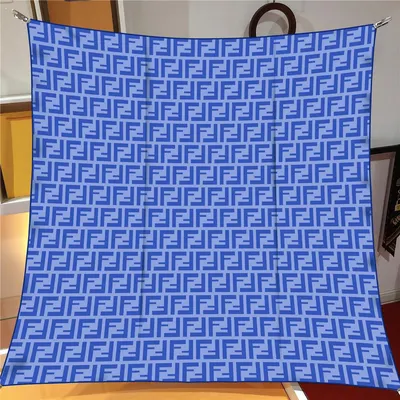 İthal İndigo F Desen Twill İpek Eşarp · İndigo