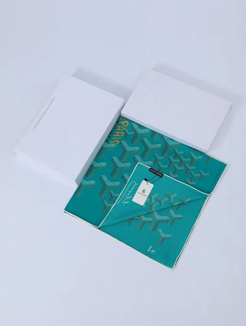 İthal Mint GY Desen Twill İpek Eşarp