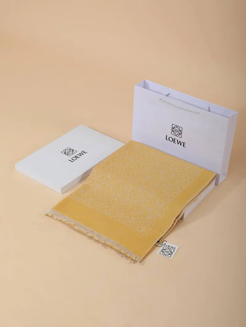 İthal Pastel Sarı L Desen Yün İpek Şal