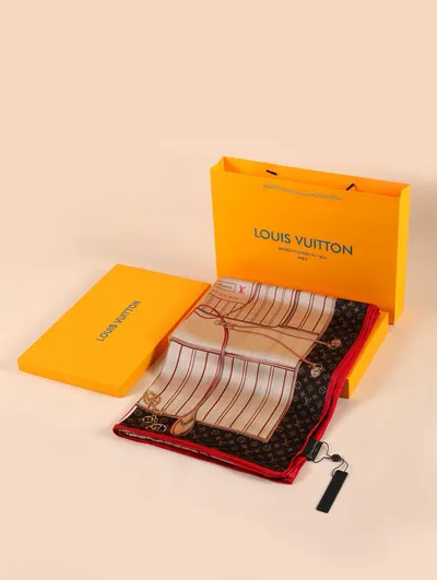 İthal Vizon LV Desen Vual İpek Şal · Vizon