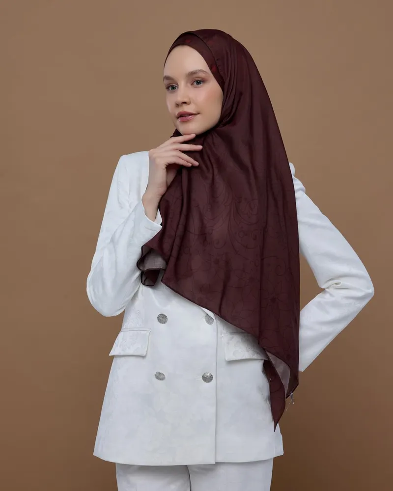 Kestane Kabuğu & Tuzlu Karamel Efsunlu Desen Şal - 13 · görsel 4