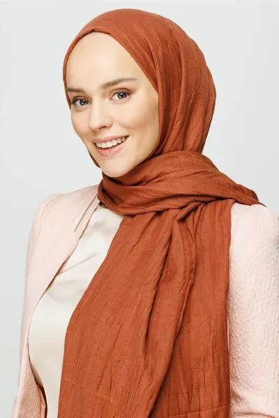 Kızıl Kahve Bambu Şal · Kızıl Kahve