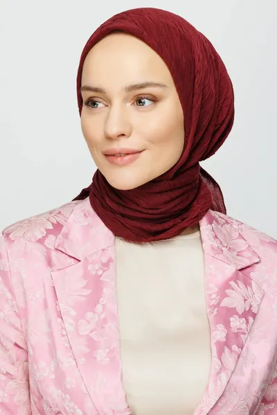 Koyu Bordo Bambu Eşarp · Koyu Bordo