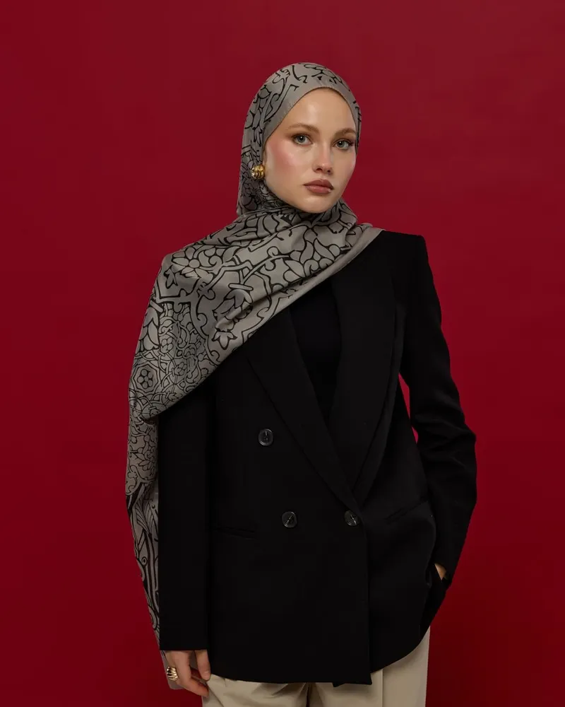 Krem & Gece Harem Rüyası Desen Şal - 68 · görsel 3