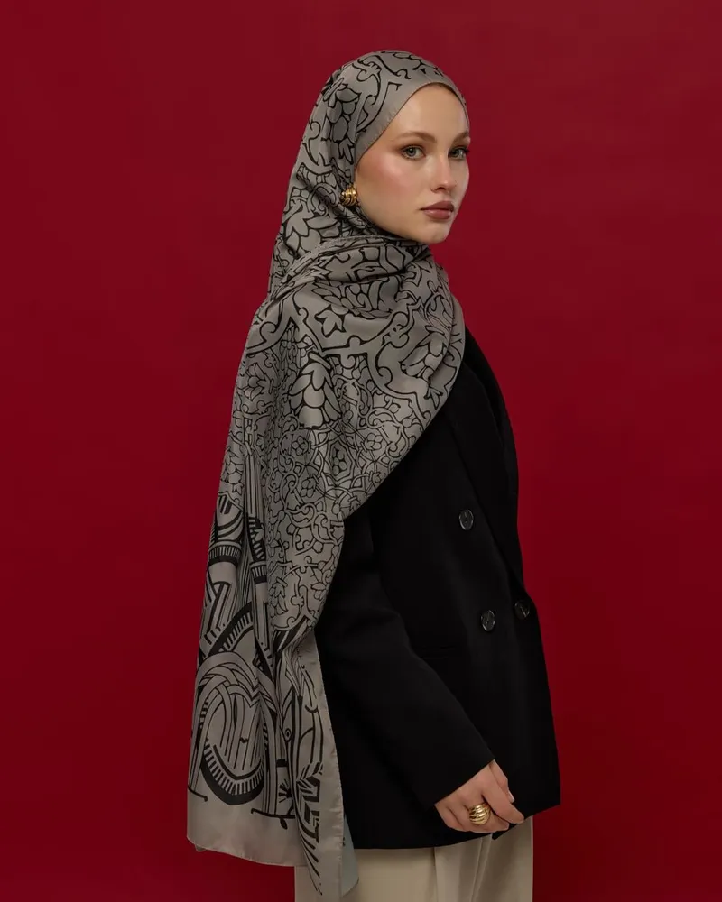 Krem & Gece Harem Rüyası Desen Şal - 68 · görsel 4