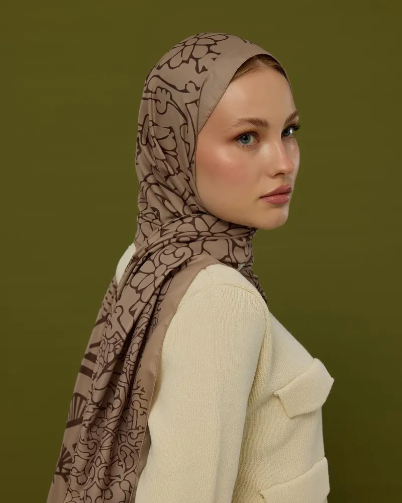 Krem Tarçını & Kakao Harem Rüyası Desen Şal - 36 · görsel 2