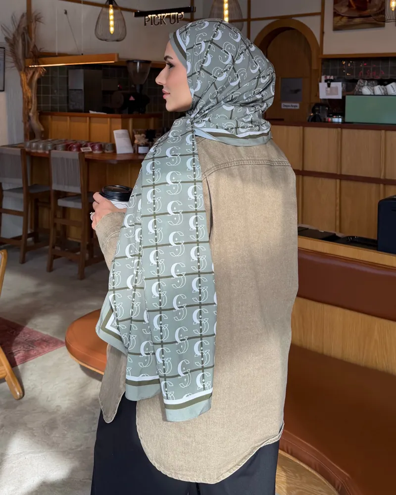 Küf Yeşili Royal Vual İpek Şal