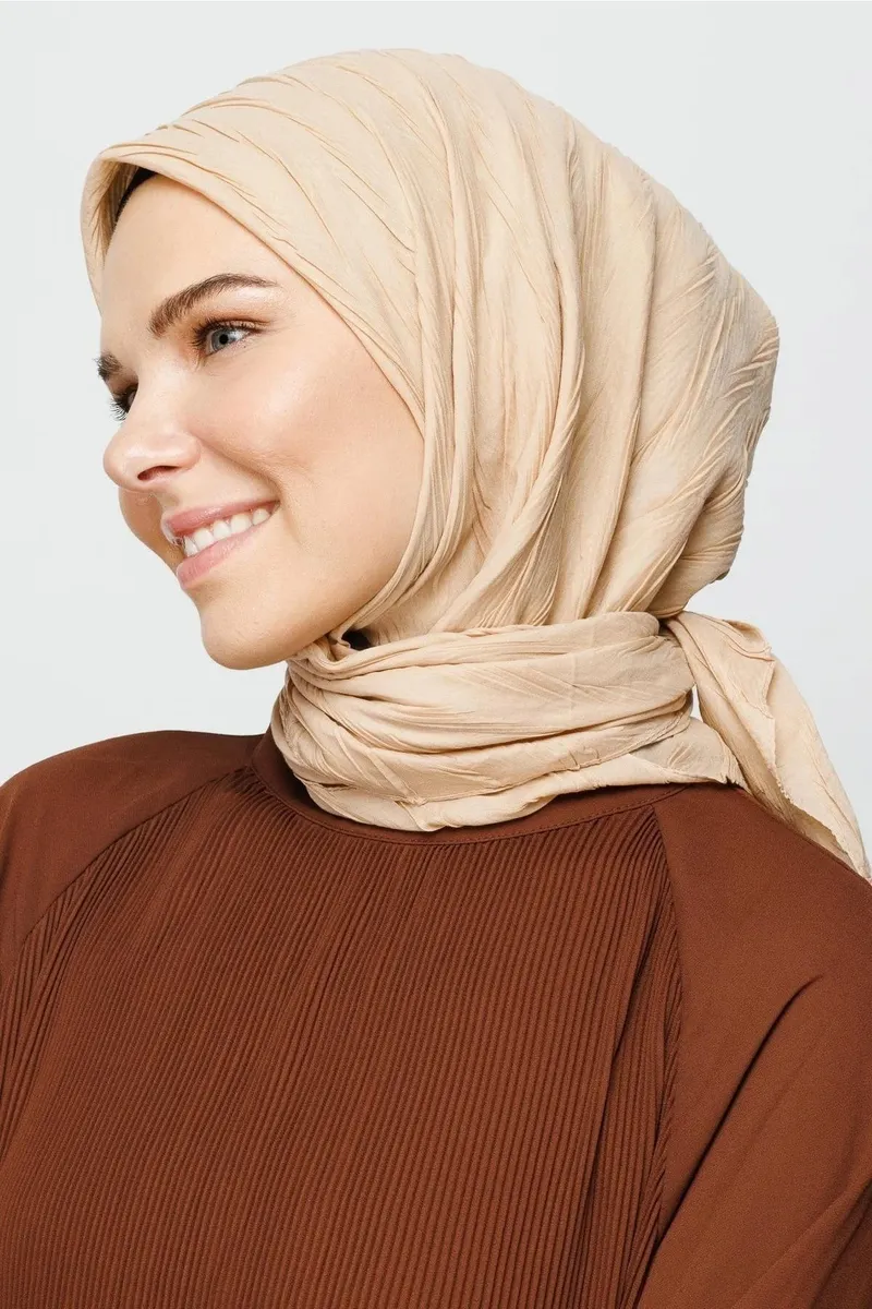 Kum Beji Piliseli Bambu Eşarp