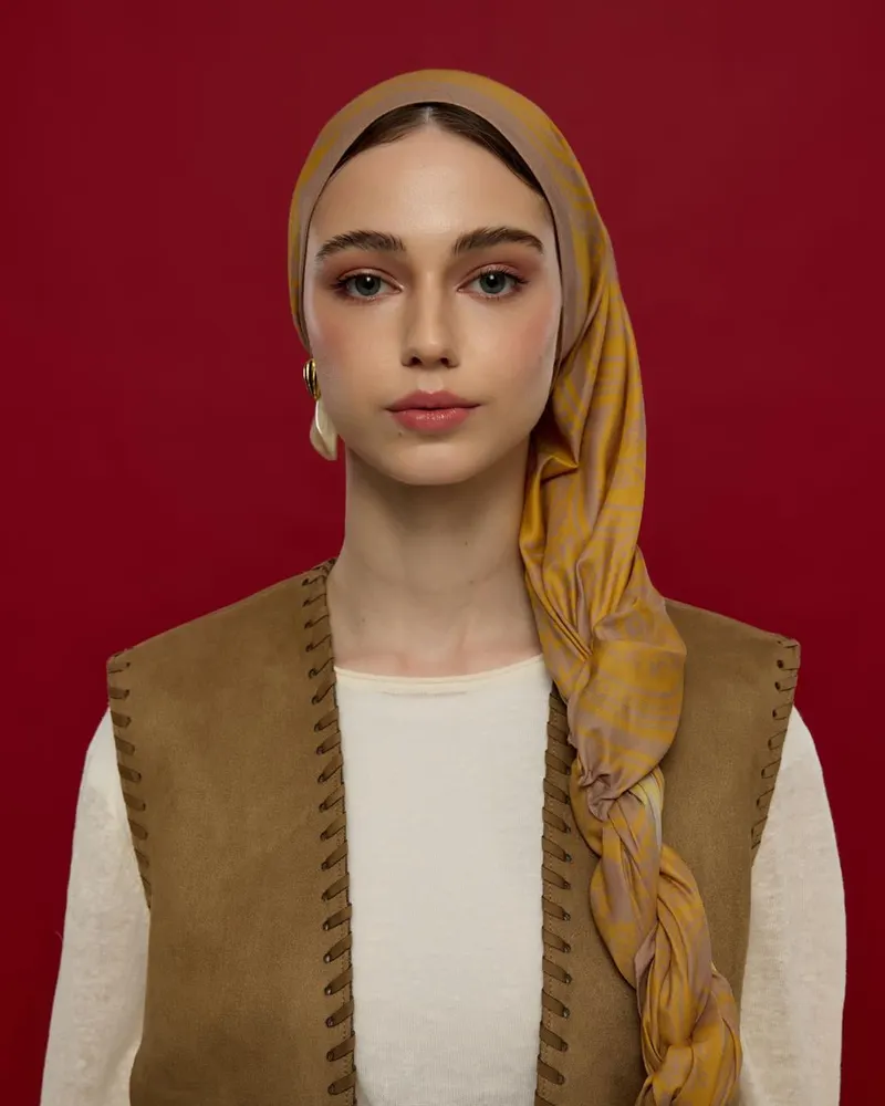 Kumral Toprak & Bal Revanı Sultani Desen Şal - 47
