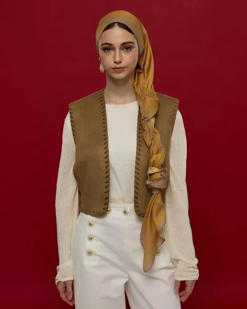 Kumral Toprak & Bal Revanı Sultani Desen Şal - 47