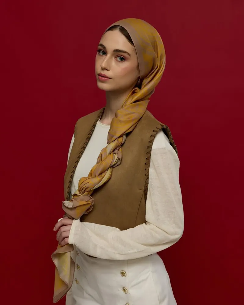 Kumral Toprak & Bal Revanı Sultani Desen Şal - 47
