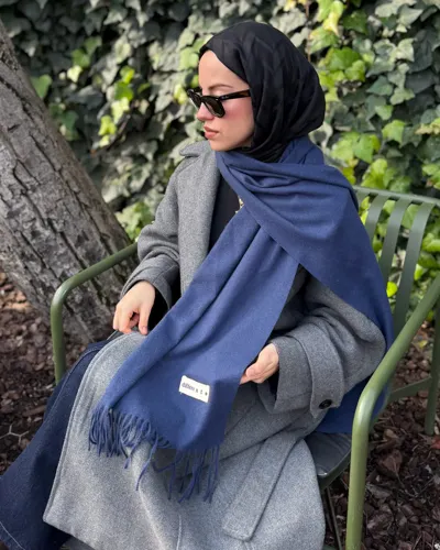 Lacivert İthal Kaşmir Atkı · Lacivert İthal