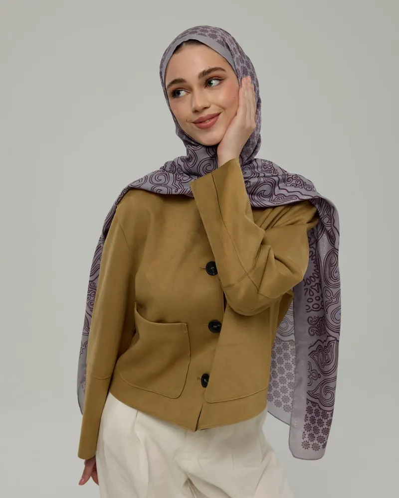 Leylak & Erguvani Bala Hatun Desen Şal - 02