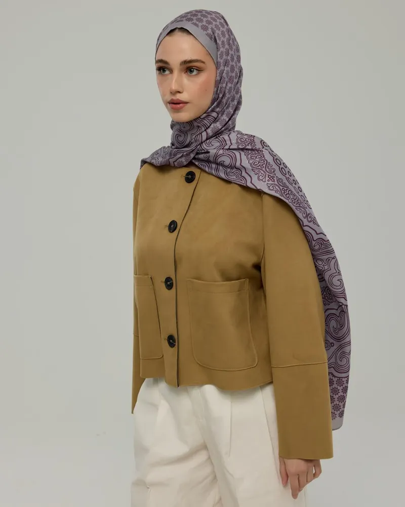 Leylak & Erguvani Bala Hatun Desen Şal - 02