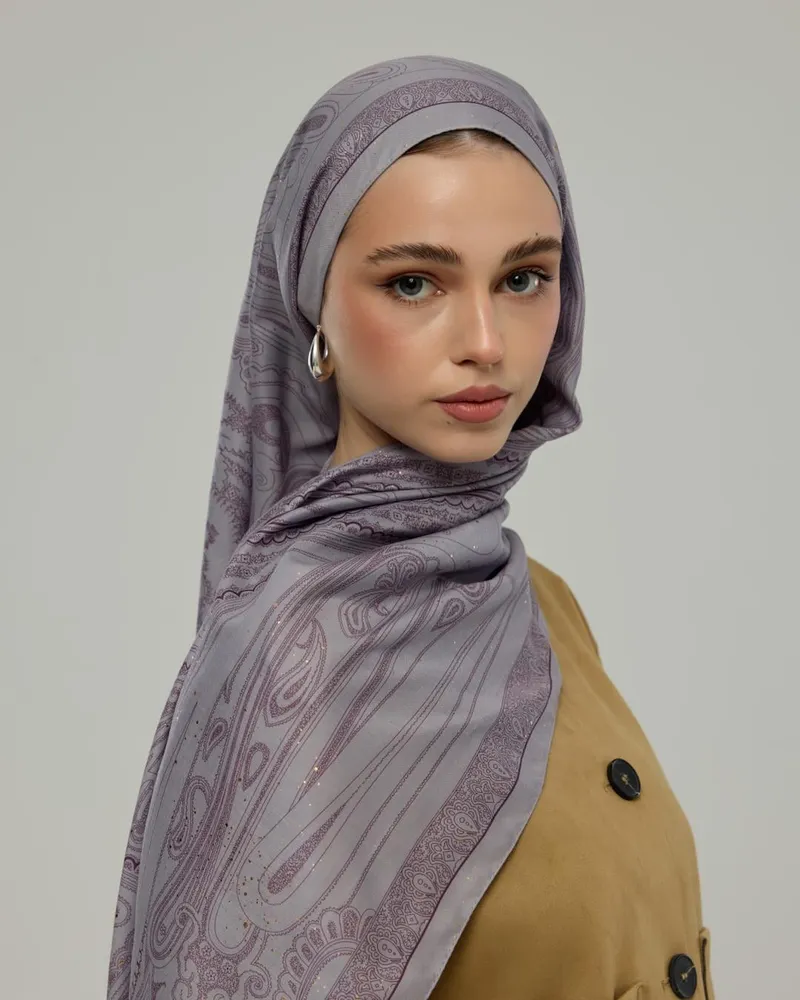 Leylak & Erguvani Hürrem Desen Şal - 02