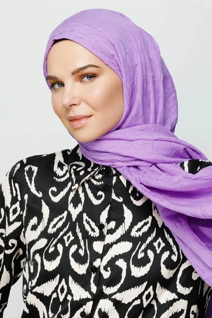 Lila Bambu Şal