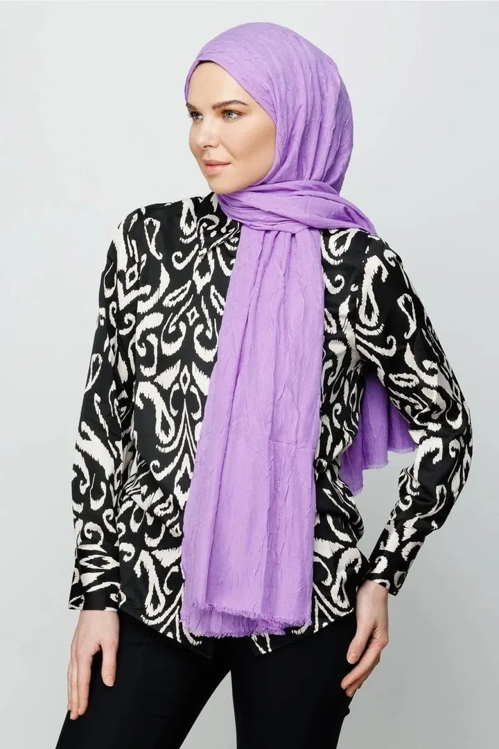 Lila Bambu Şal