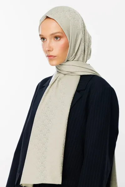 Ada Çayı Lotus Desen İpeksi Jakar Şal · Ada Çayı