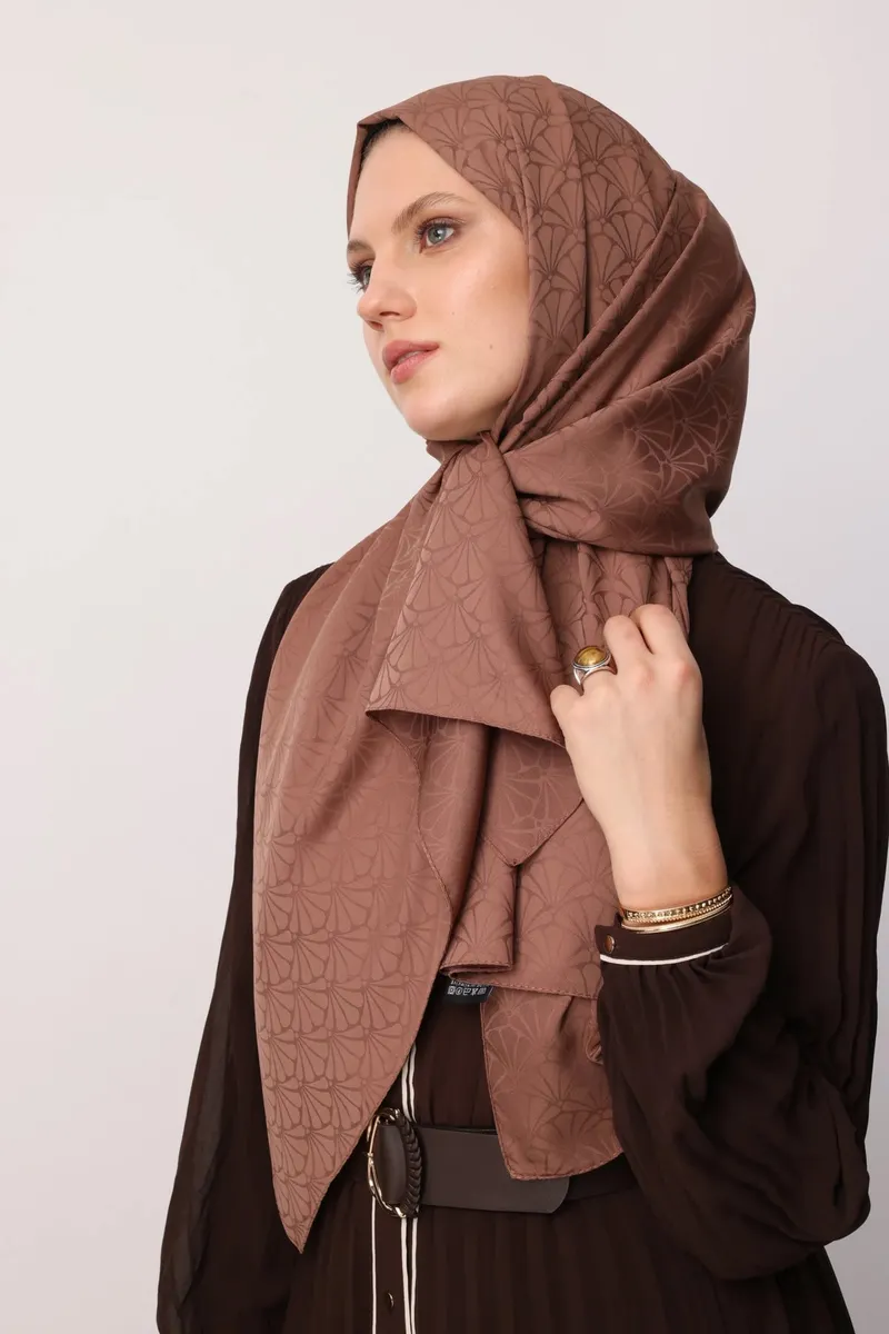 Yalı Lotus Desen İpeksi Jakar Şal