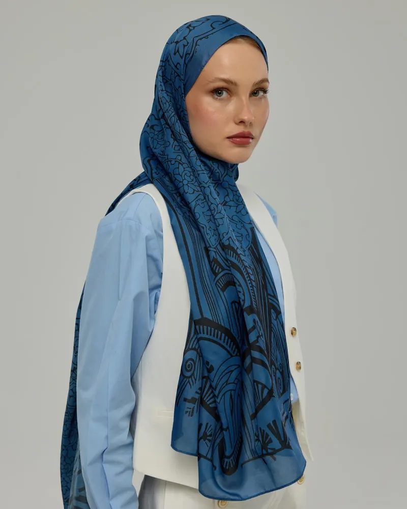 Mavi & Gece Harem Rüyası Desen Şal - 62 · görsel 3