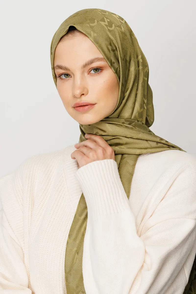 Soft Yeşil Mc Desen Jakar Şal · görsel 3