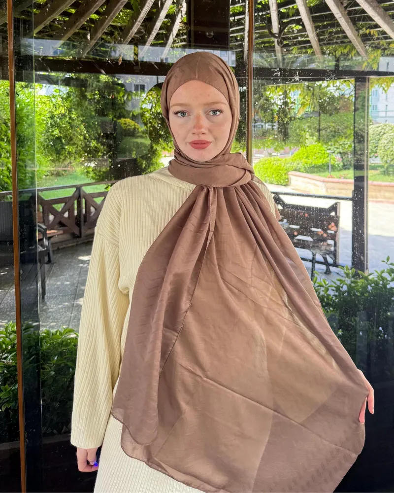 Mocha Zikzak Lyocell Bambu Jakar Şal