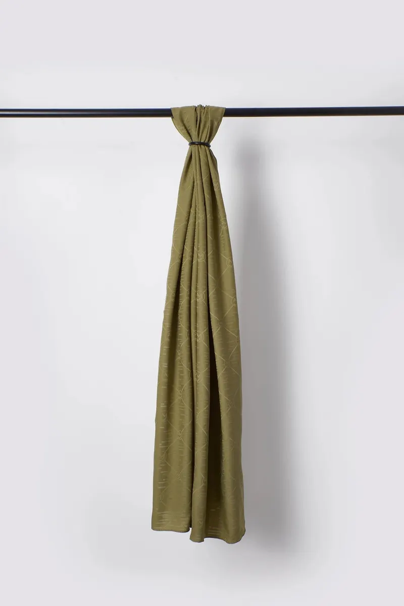 Soft Yeşil Moon Is Desen Jakar Şal · görsel 2