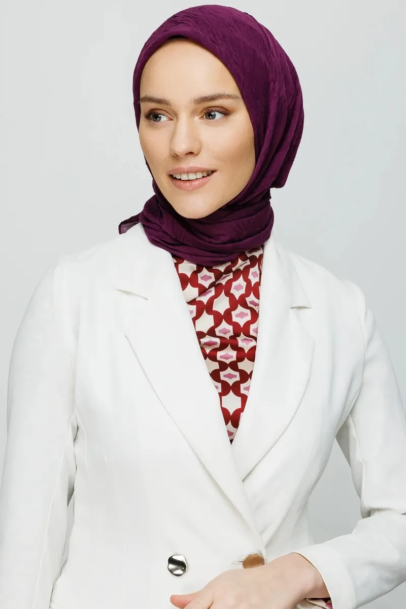 Mor Bambu Eşarp · görsel 2