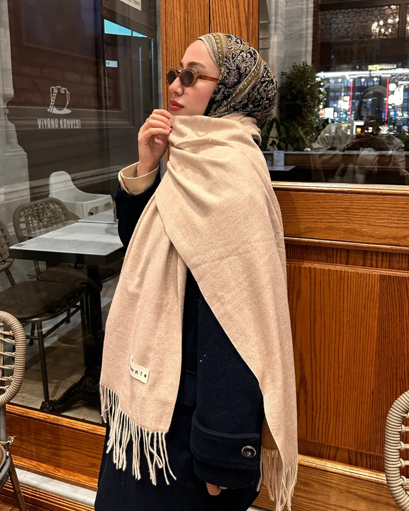 Nude İthal Kaşmir Atkı