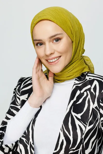 Olive Yeşili Bambu Eşarp · Olive Yeşili