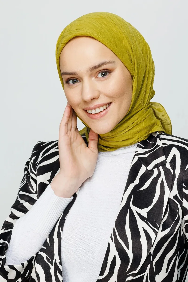 Olive Yeşili Bambu Eşarp