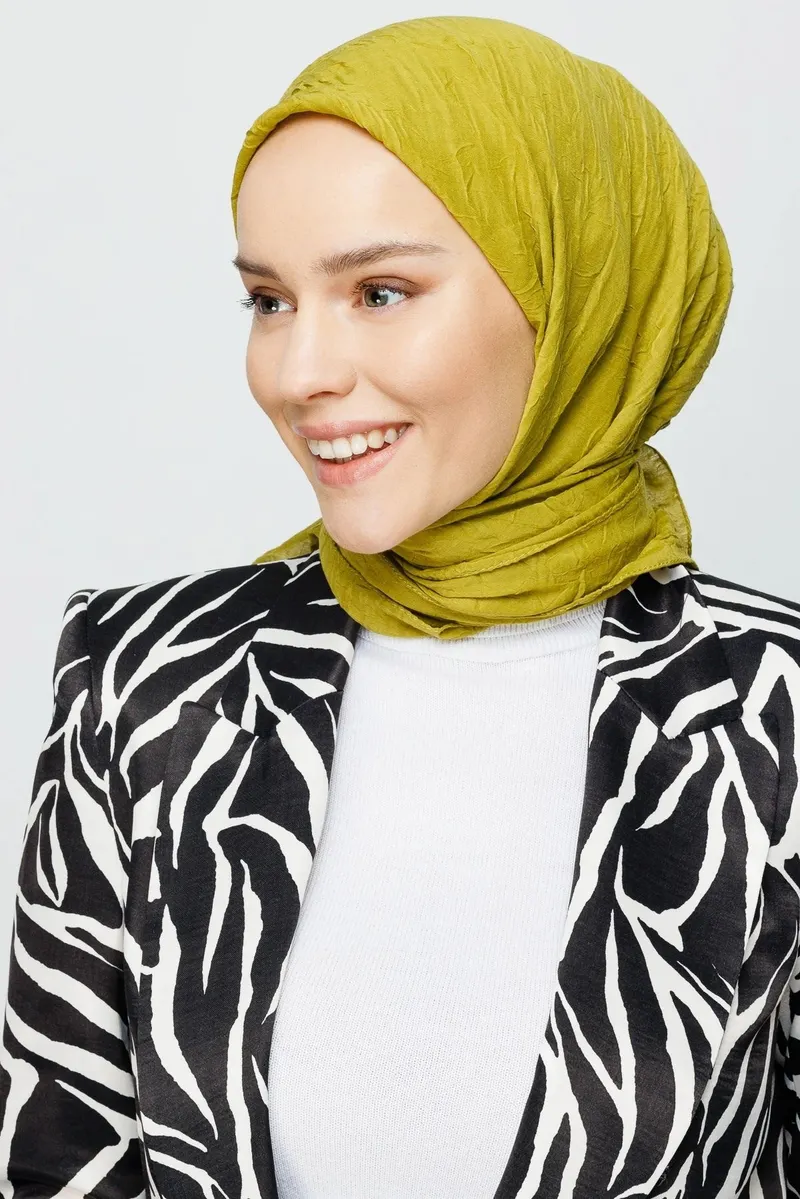 Olive Yeşili Bambu Eşarp