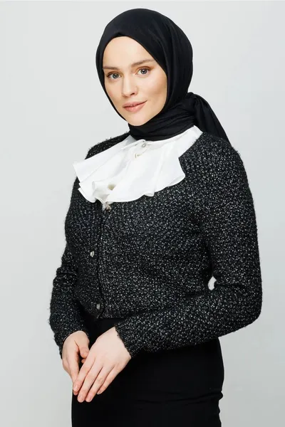 Siyah Pamuk Kraş Şal · Siyah