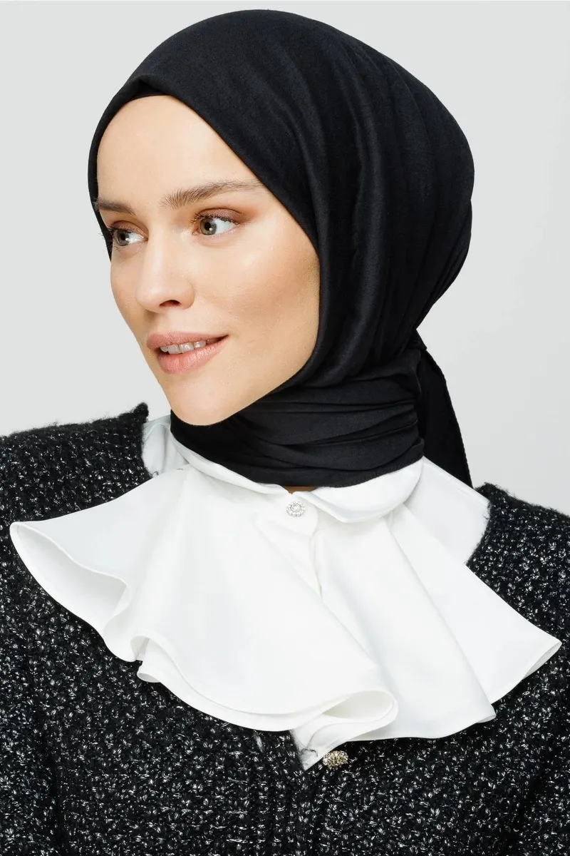 Siyah Pamuk Kraş Şal · görsel 3