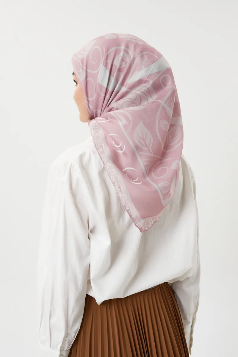 Pastel Pembe - Vintage Pamuk Eşarp