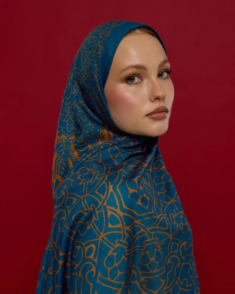 Safir & Hardal Zerafeti Harem Rüyası Desen Şal - 21
