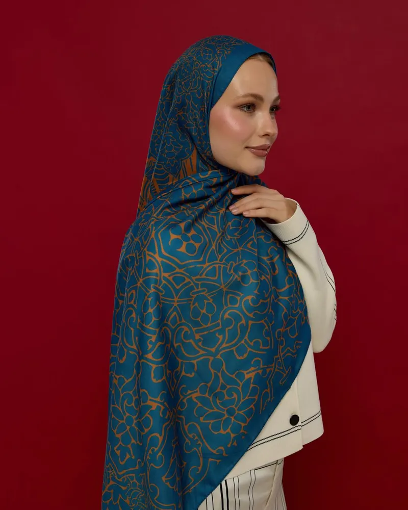 Safir & Hardal Zerafeti Harem Rüyası Desen Şal - 21
