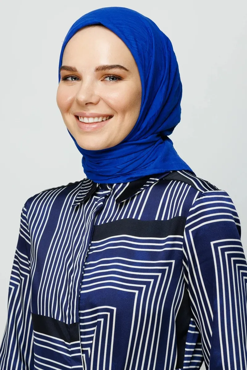 Saks Mavi Bambu Eşarp