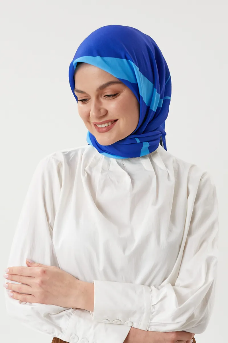 Saks Mavi - Classic Pamuk Eşarp