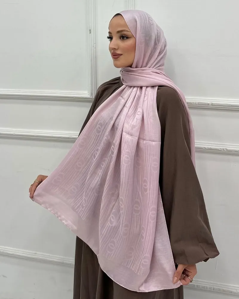 Şeker Pembe Imannoor Serena Desen Pamuk Jakar Şal