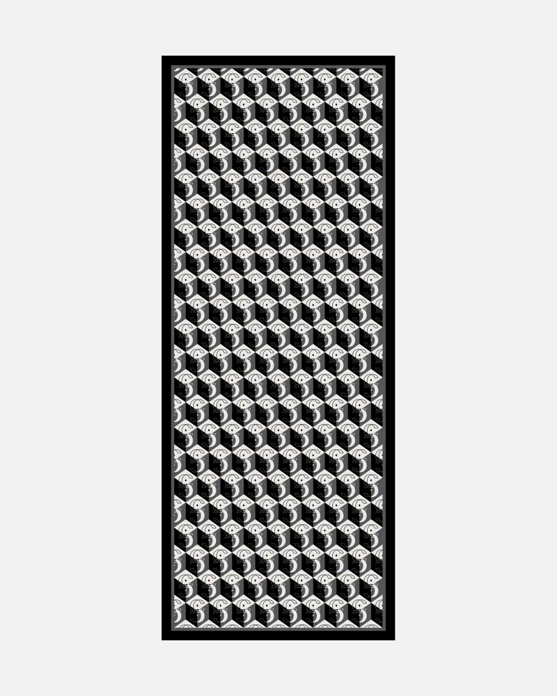 Siyah Icon Vual İpek Şal · görsel 3