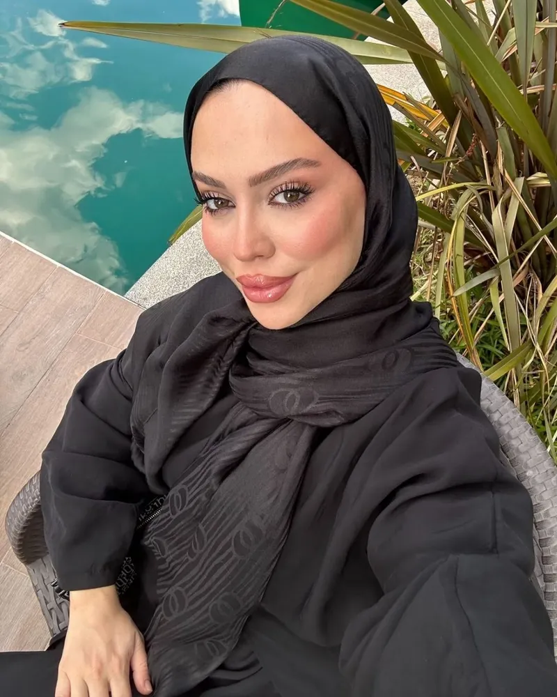 Siyah Imannoor Serena Desen Pamuk Jakar Şal