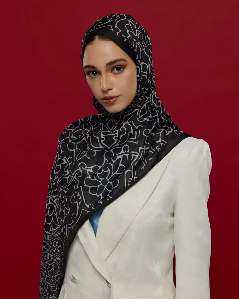 Siyah & İnci Harem Rüyası Desen Şal - 65 · görsel 2