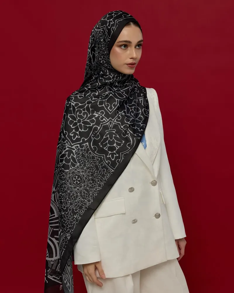 Siyah & İnci Harem Rüyası Desen Şal - 65 · görsel 4