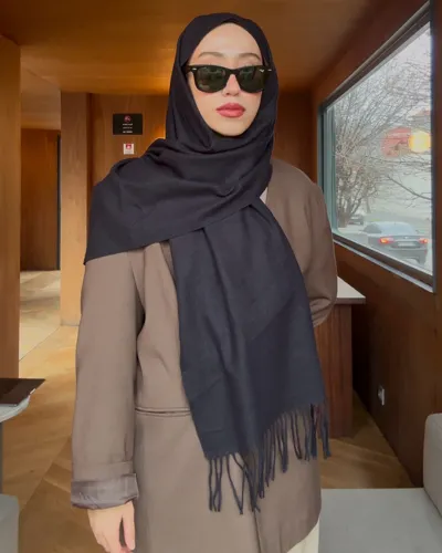 Siyah İthal Kaşmir Atkı · Siyah İthal