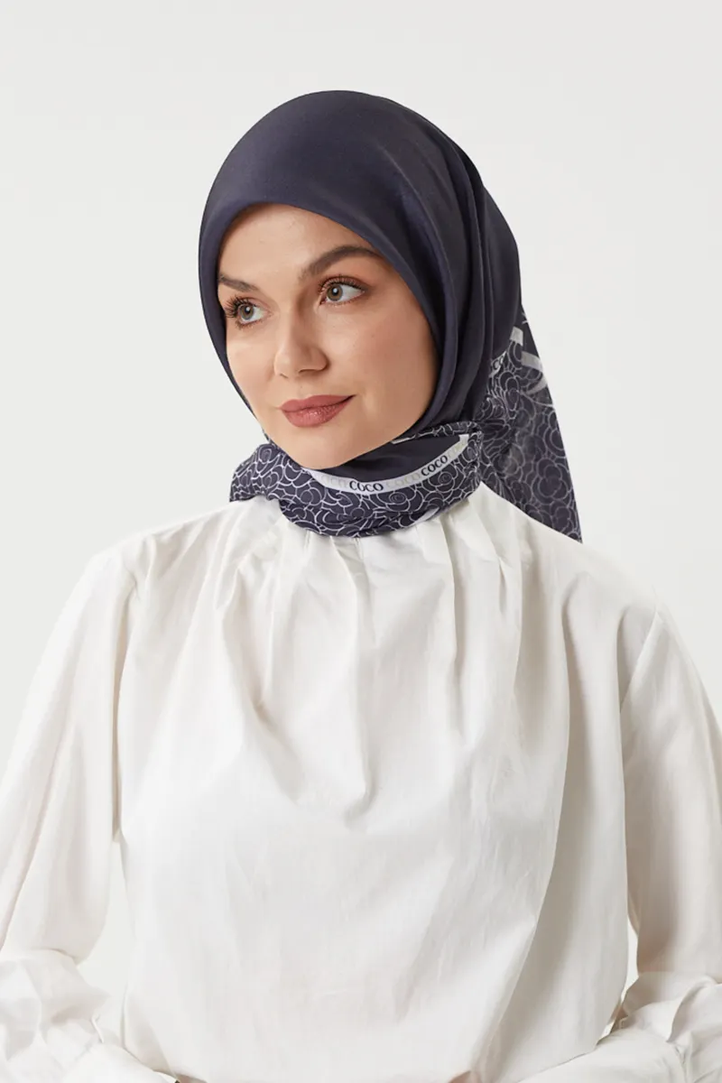 Siyah - Paris Pamuk Eşarp