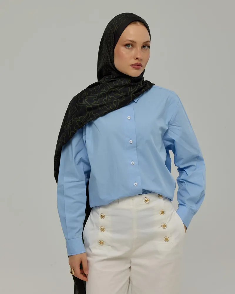 Siyah & Zeytin Harem Rüyası Desen Şal - 73 · görsel 4