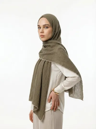 Soft Yeşil Müslin Şal · Soft Yeşil